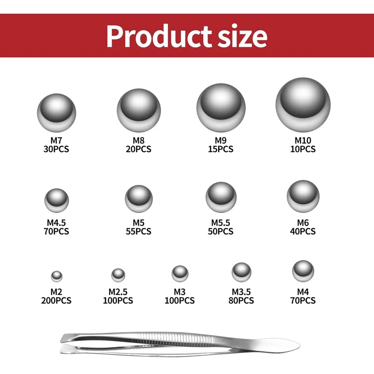 Stainless Steel Balls, Stainless Steel Metal Balls, Precision Stainless Steel Balls, Ball Bearing  (13 Sizes) 