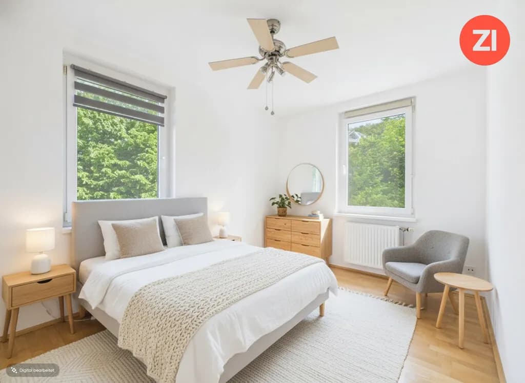 Absolute Ruhelage im Grünen – 3-Zimmer-Wohnung mit Balkon und Tiefgaragenplatz in St. Magdalena Linz - Bild 1