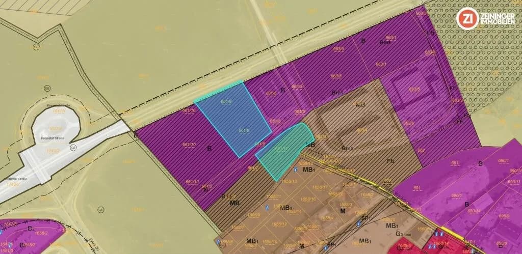 Top Betriebsbaugrund 8800m² mit Baurecht - geteilt/kombinierbar - Leonding nähe Pluscity - Bild 1