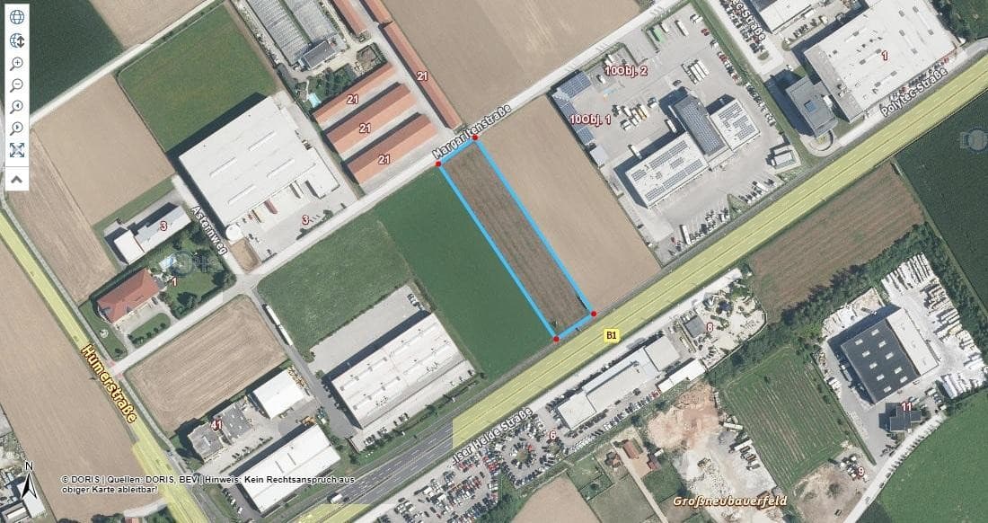 NEUBAUBÜRO 1200 bis 2000 m2 im OG direkt an der B 1 in Hörsching- Fertigstellung Herbst 27