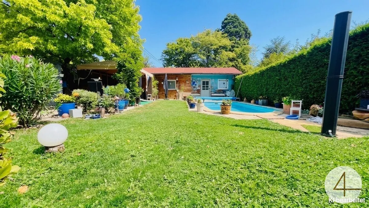 Wohnen am Mühlwasser · Einfamilienhaus mit Pool & Garten · 5 Min. zur U2 · 4 Zimmer · 128 m² · Grünruhelage in der Donaustadt